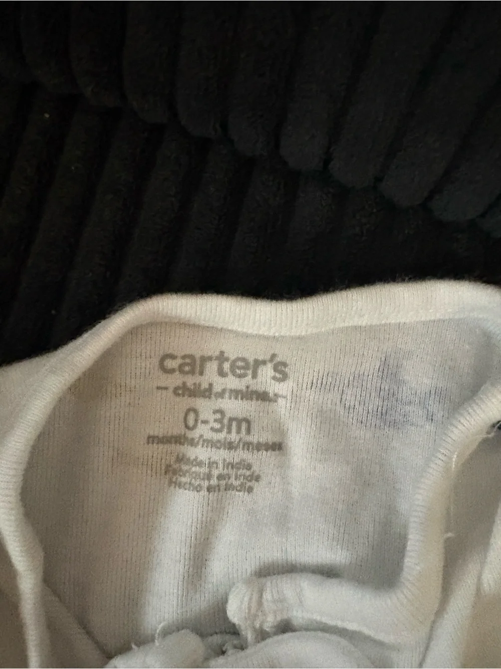 Carter's Blue & White Baby One-Piece Sleepers (3 Pack)